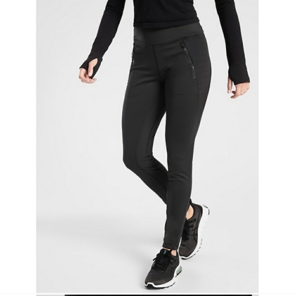 athleta lined leggings